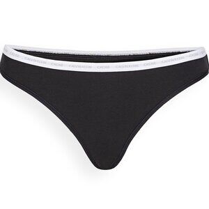 #856 Calvin Klein Ck One Cotton Thong, Black, X-Large